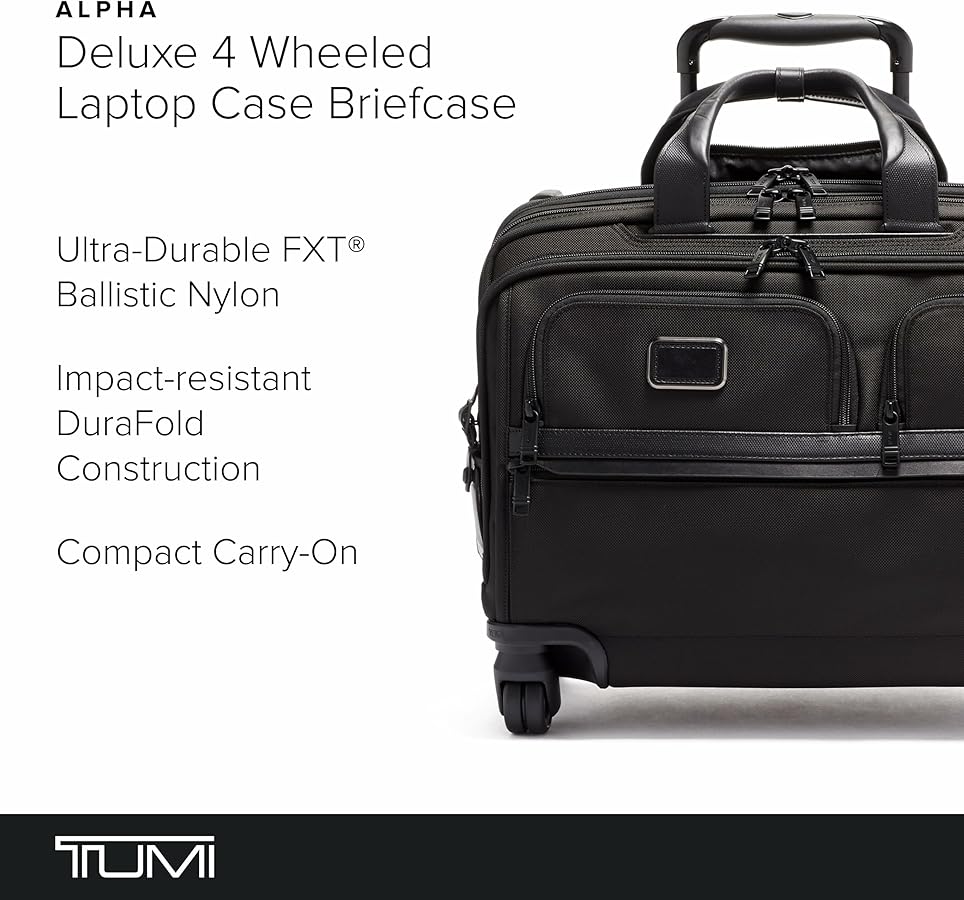 Amazon.com: TUMI - Alpha Deluxe 4 Wheeled Laptop Case Brief